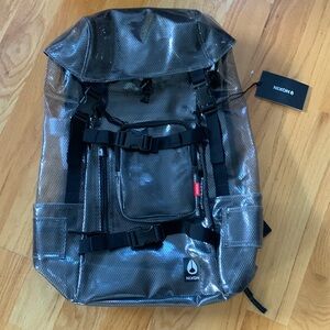 Nixon NWT LANDLOCK 30L bag backpack WHITE BLACK clear  wet bag beach waterproof